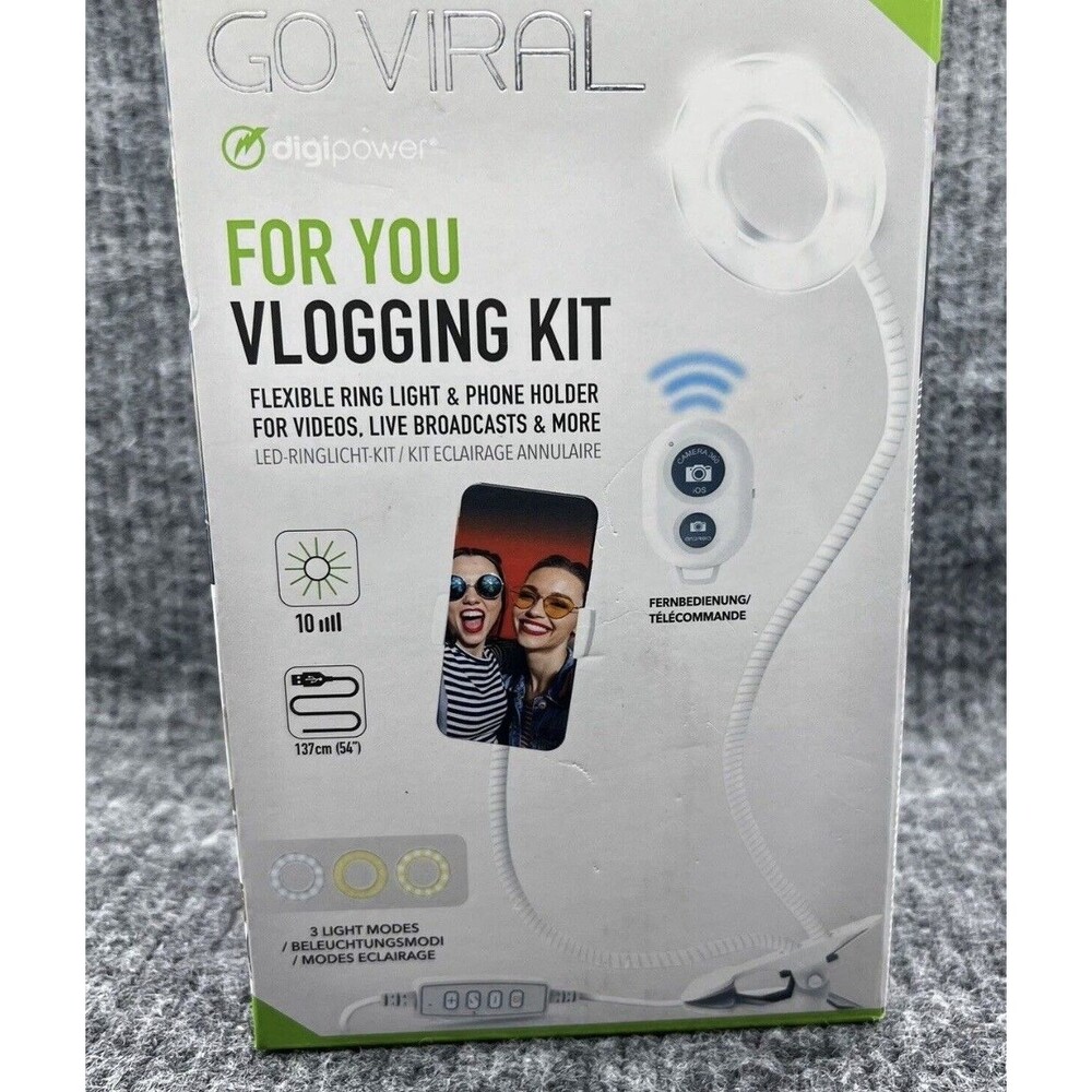Ring Light Vlogging Kit Go Viral Digi Power You Tube Tik Tok Creator Influencer